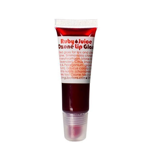 LIVING LIBATIONS - Organic Ruby Juice Ozonated Lip Gloss | Natural, Wildcrafted Clean Beauty (.34 fl oz | 10 ml)