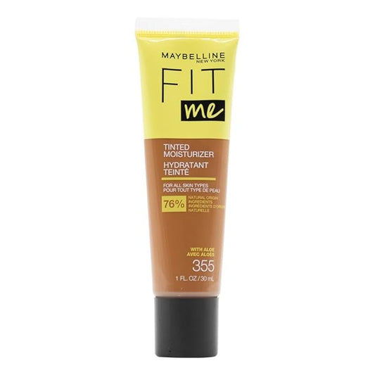 Maybelline Fit Me Tinted Moisturizer, Natural Coverage, Face Makeup, 355, 1 Count