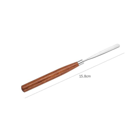 2 Pieces Makeup Spatula Stainless Steel Cosmetic Spatula Foundation Spatula Cosmetic Mixing Spatula Makeup Palette Spatula Eye Cream Spoon Nail Art Stirring Rod with Plastic Handle