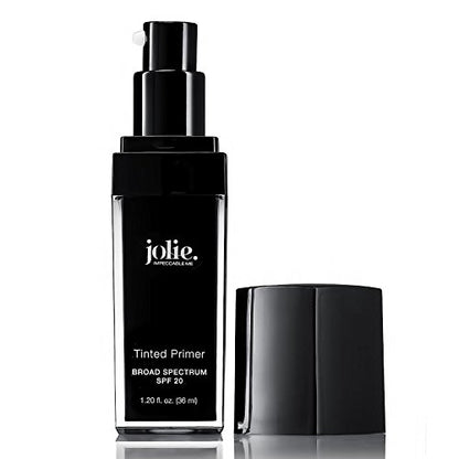 Jolie Tinted Foundation Face Primer SPF 20 Sunscreen, Subtle Radiance/Supreme Hydration - All Skin Types (Medium)