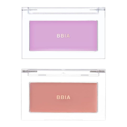 BBIA Ready To Wear Downy Cheek Cream Blush 2P Set (04 DOWNY LAVENDER + 06 DOWNY FIG) / Blendable and Lightweight Cheek Makeup, Highly Pigmented with Long Wearing Formula