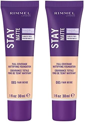 Rimmel Stay Matte Foundation, Fair Beige, 1 Fluid Ounce (Pack of 2)