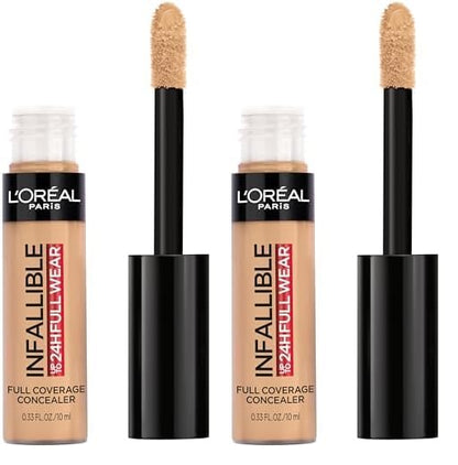 L’Oréal Paris Makeup Infallible Full Wear Waterproof Matte Concealer, Amber (Pack of 2)