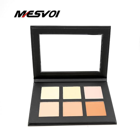 6 Color Contour Powder Kit Highlighter Sculpt Enhance Features(Light)