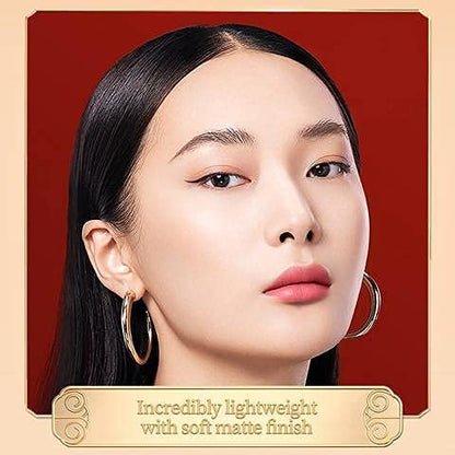 ZEESEA [Palace Identity] Chinese Phoenix Liquid Foundation Full Coverage,Matte Finish Long Lasting Up To 12 Hours, Lightweight & Flawless Liquid Foundation For Colored Skin, W02# Porcelain