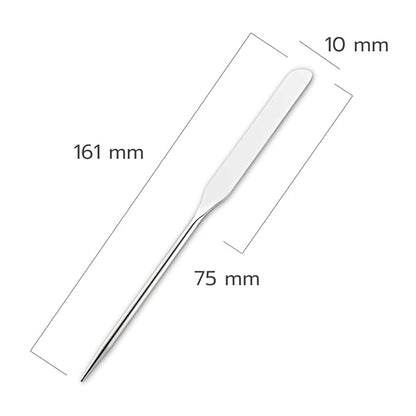 PVBN Make Up Spatula Tool Stainless Steel, Korean Metal Makeup Spatula for Face, Foundation Spatula, Facial Cosmetic Makeup Tool for Professional and Beginner, Mixing Stick Spatula (Silver)