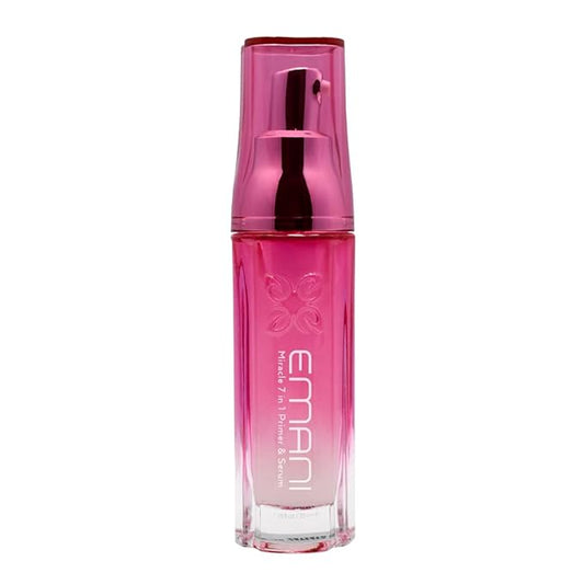 Emani Miracle 7-in-1 Primer and Serum for Face with Ginseng, Hyaluronic Acid, Silicone Free for Sensitive Skin, Pore-Minimizing, Brightening, Smoothing Makeup Base