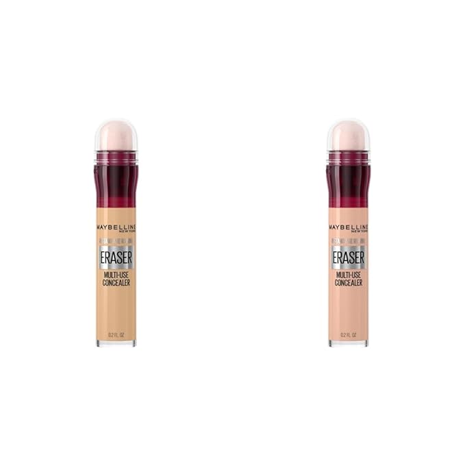 Maybelline Instant Age Rewind Eraser Dark Circles Concealer Bundle, 122 & 121, 1 Count