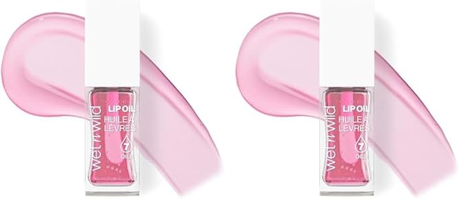 wet n wild Lip Oil - Lightweight, Non-Sticky, Hydrating & Nourishing Formula with Marula & Jojoba Oils, Vegan & Cruelty-Free - Rose Quartz (Pack of 2)