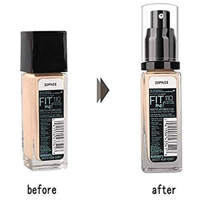 LUFOX 2Pcs Foundation Pump for Maybelline Fit Me Liquid Foundation (Gold+Black)