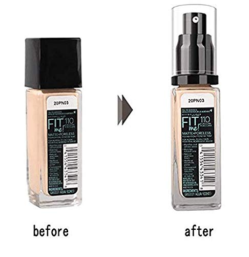 LUFOX 2Pcs Foundation Pump for Maybelline Fit Me Liquid Foundation (Gold+Black)
