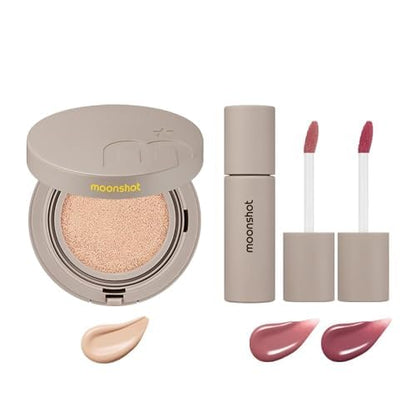 Moonshot KOREA Conscious Fit Mellow Lip Tint&Foundation Lip Stain Gift Set k-beauty, (Foundation Lip Stain Set (21C+02 Wormhole Mystery+05 Space Rose)…, 1)