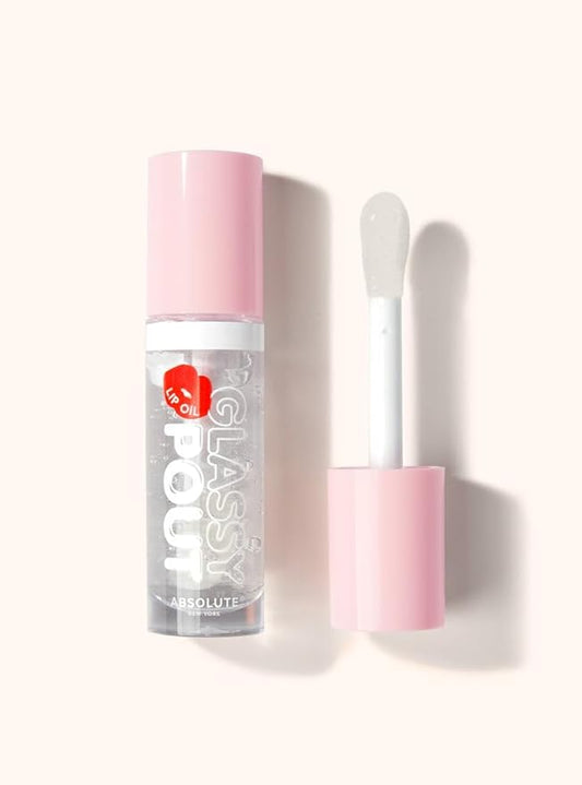 Absolute New York Glassy Pout Lip Oil, Long Lasting Hydration, Ultra Glassy Shine, Non Sticky Lip Oil (MLGL01 Thirsty)