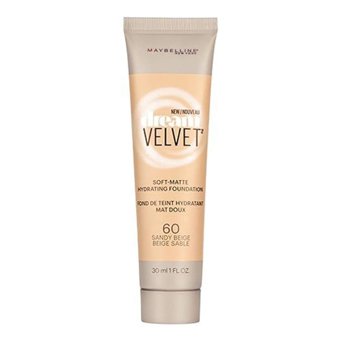 Maybelline New York Dream Velvet Soft-Matte Hydrating Foundation, Sandy Beige, 1 fl. oz.