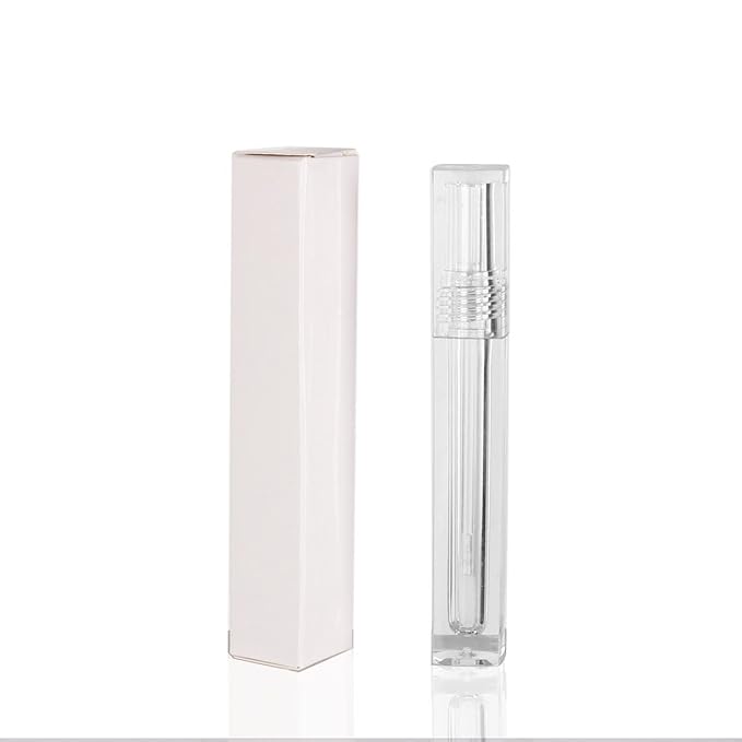 COSIDEA 50 PCS Empty Pink Lip Gloss Boxes W21 xW21 xH121mm， Cosmetic Perfume/Mascara Box Packaging, small Kraft Paper Box Luxury Holder Wrapping