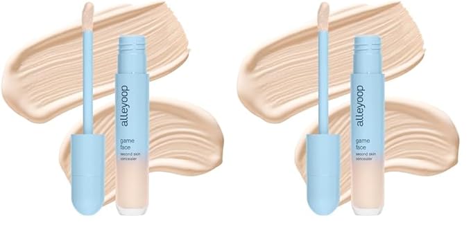 Alleyoop Game Face Concealer Makeup, Lightweight to Medium Buildable Coverage Under Eye Concealer, For Blemishes, Crease-proof and Hydrating with Aloe Stem Cell, Smooth Second Skin Finish - Superstar