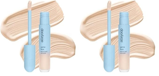 Alleyoop Game Face Concealer Makeup, Lightweight to Medium Buildable Coverage Under Eye Concealer, For Blemishes, Crease-proof and Hydrating with Aloe Stem Cell, Smooth Second Skin Finish - Superstar