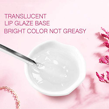 2Pack DIY Homemade Moisturizing Lip Gloss Base, Lip Makeup Primer Basic Lipstick Material, Natural Non-stick Clear Lip Gloss Base Making Lip Gloss Supplies, 2Pack 100ml (Transparent)