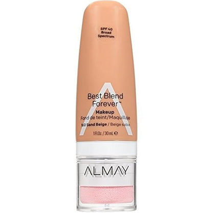 Almay Best Blend Forever Foundation, Sand Beige, 1 fl. oz., SPF 40 Broad Spectrum