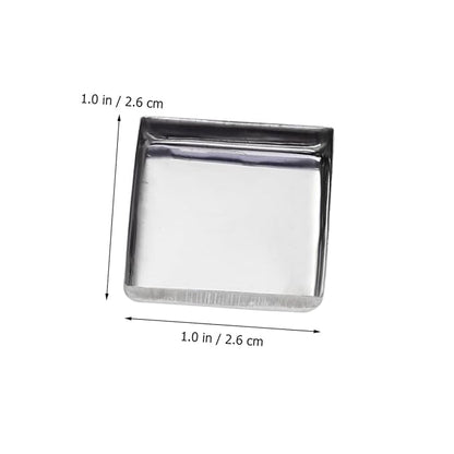 180pcs Empty Square Stainless Steel Pans for Diy Eyeshadow Blusher and Pressed Powder Makeup Pans for Eyeshadow for Custom Cosmetic Palettes