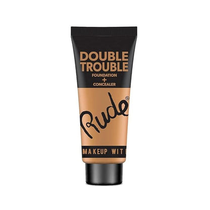 Rude - Double Trouble Foundation + Concealer - Warm Natural