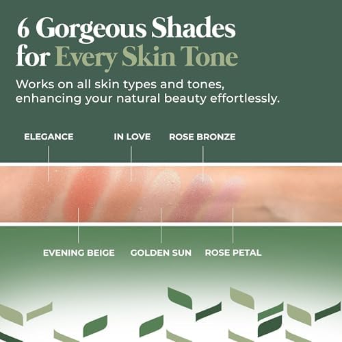 Dr. Lily Ros- All-Natural Blush, Bronzer & Shimmer – Plant Based No Harsh Chemicals, No Parabens or Synthetic Fragrances 100% Natural Formula Safe for Sensitive Skin (Elegance)