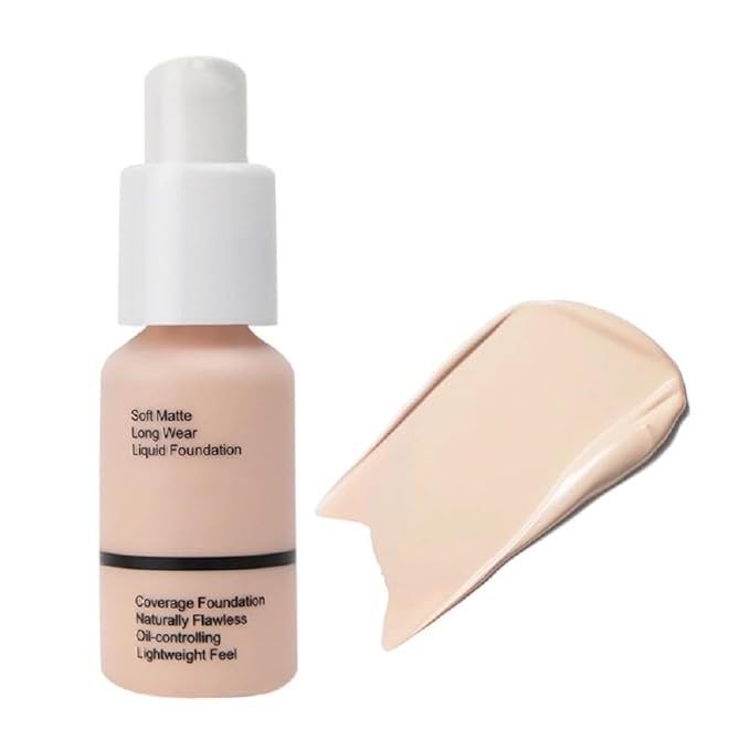 liquid foundation waterproof oil control concealer matte concealer liquid foundation moisturizing BB cream foundation cream (101# Porcelain, 30ml)