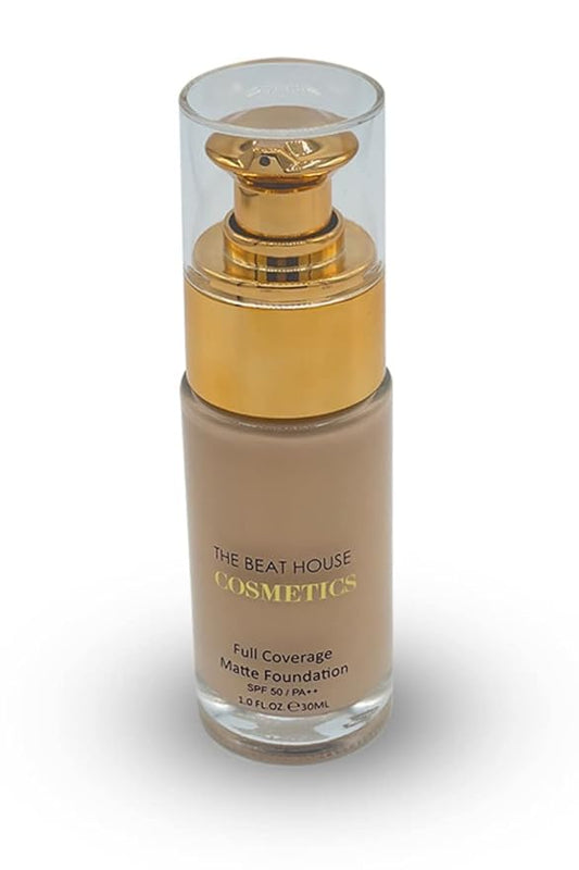 Full Coverage Matte Foundation (Fair Beige) | SPF 50/ PA ++ | Cruelty Free | Medium to Full Coverage | Smooth Finish | All Day Stay | (Fair Beige)