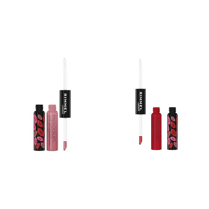 Rimmel London Provocalips 16hr Kiss-Proof Lip Color Bundle - 430 Wish Upon A Berry & 550 Play With Fire, 14 fl.oz. Each