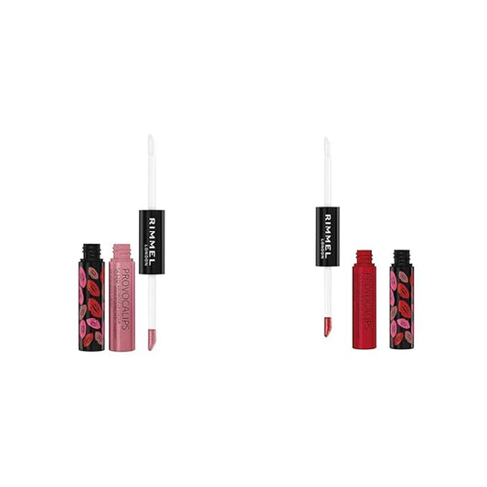 Rimmel London Provocalips 16hr Kiss-Proof Lip Color Bundle - 430 Wish Upon A Berry & 550 Play With Fire, 14 fl.oz. Each