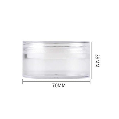 2 Pcs 50g Empty Loose Powder Case Transparent Face Powder Box Refillable Makeup Cosmetic Powder Container with Powder Puff, Sifter and Lid