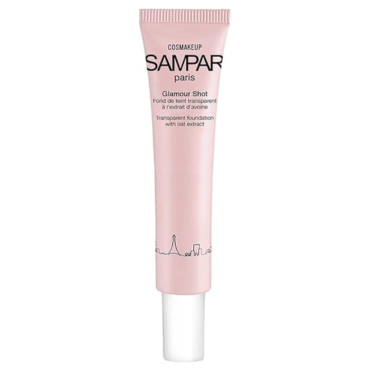 Glamour Shot Universal Transparent Foundation - Reduces Fine Lines, Wrinkles & Redness - Redness Solutions - Color Correcting Makeup for All Skin Tones - Cruelty-Free - Made In Paris (.85 oz)