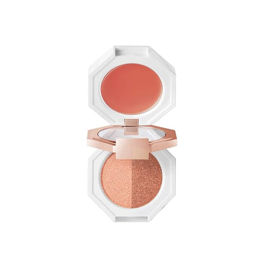 DEARDAHLIA Dear Dahlia Paradise Tri-Colored Palette Eyeshadow with Built-in Mirror, SUNSET ROMANCE, Vegan, Cruelty Free, 8 Free Formula, All-in-one Multi-use Palette, Minimal Fallout, 4g