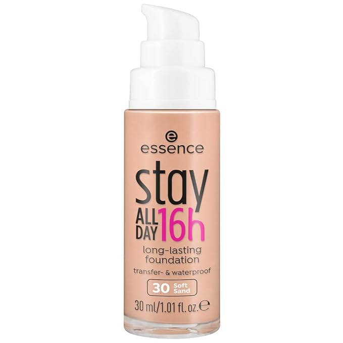 Essence Stay All Day 16h Long-Lasting Face Foundation, Color n. 30 Soft Sand, 1 unit - Made in Italy