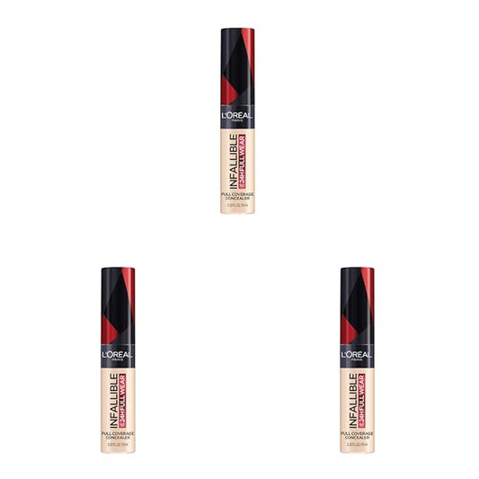L’Oréal Paris Makeup Infallible Full Wear Waterproof Matte Concealer, Ivory (Pack of 3)