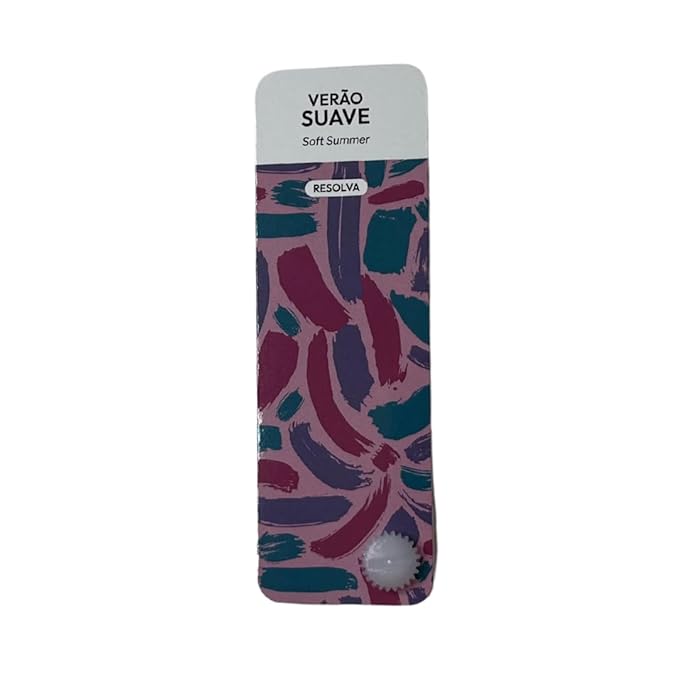 Bilingual Soft Summer Palette Color Fan by Resolva Meu Look, Personalized Guide for Cost Saving, Smart Shopping, Outfit & Wardrobe Planning; Verão Suave/Verano Suave