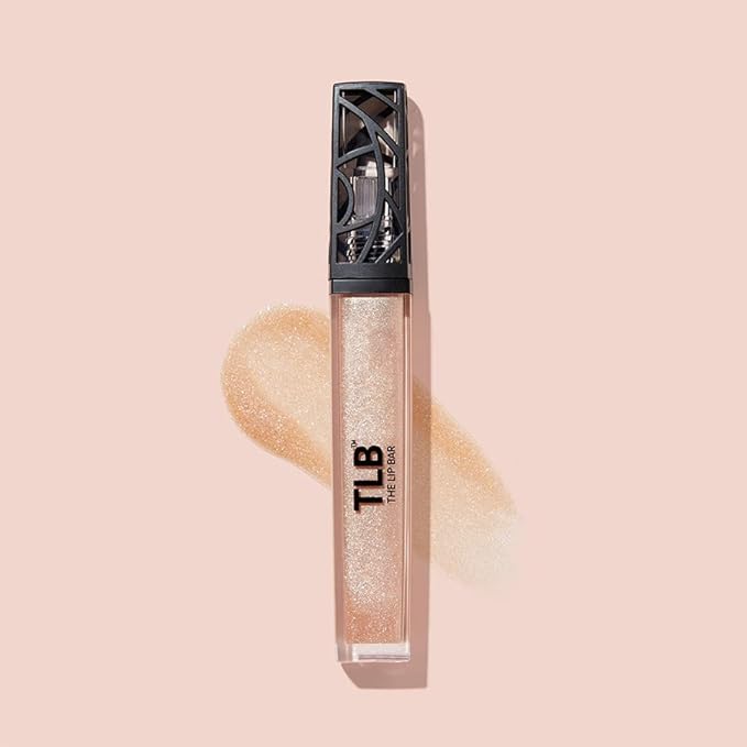 The Lip Bar Vegan Non-Sticky Lip Gloss, with Hydrating Shea Butter for a Lightweight, High Shine Finish, Trophy Wife - Champagne Shimmer