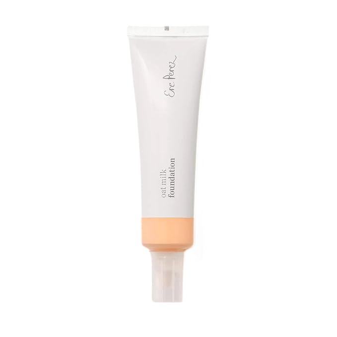 Ere Perez - Natural Oat Milk Liquid Foundation | Breathable, Buildable, Med-Full Coverage, Dewy | Peach Extract, Vitamin E | Vegan, Cruelty-Free, Clean Beauty (Honey | light warm, 1 fl oz | 30 ml)