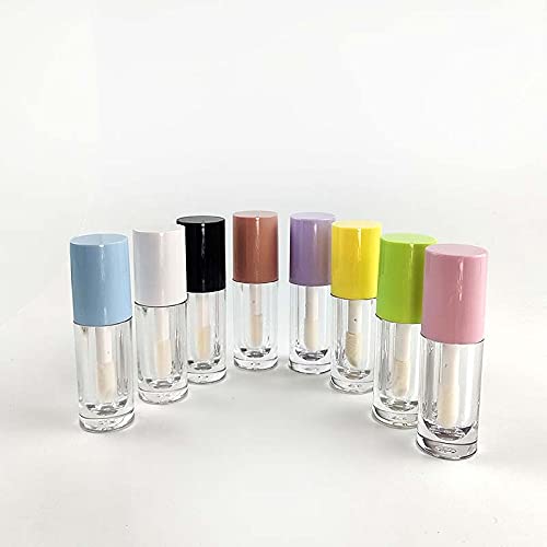 COSIDEA 14pcs Empty 6ml big brush lip gloss tubes for DIY lip gloss,yellow lipgloss containers