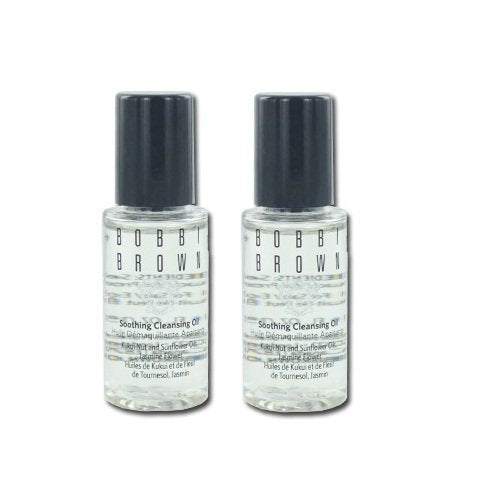 Bobbi Brown Soothing Cleansing Oil, 2 Bottle Set 2 0.5 Oz = 1 Oz., Travel Size, NEW