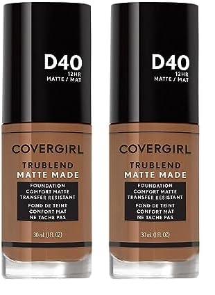 COVERGIRL TruBlend Matte Made Liquid Foundation, Deep Bronze, 1 Fl Oz (Pack of 2)
