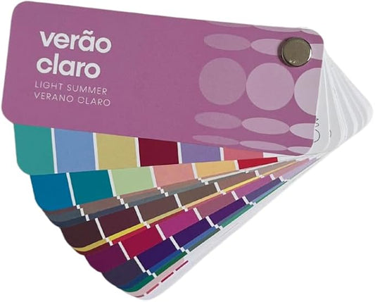 Multilingual Light Summer Palette Color Fan by Studio Immagine, Personalized Color Guide for Cost Saving, Smart Shopping, Outfit & Wardrobe Planning; Verão Claro/Verano Claro