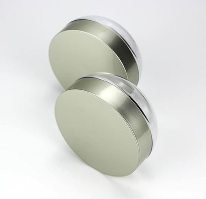 AKOAK Capacity 20 ml(0.67 oz) Empty Reusable Plastic Loose Powder Compact Container DIY Makeup Powder Case with Powder Puff and Elasticated Net Sifter Green