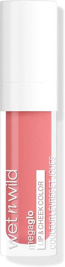 wet n wild Mega Glo Lip & Cheek Color, Creamy Rosy Stain, Buildable Multi-Use Soft Matte Finish, Vegan & Cruelty-Free - Rosy Romance