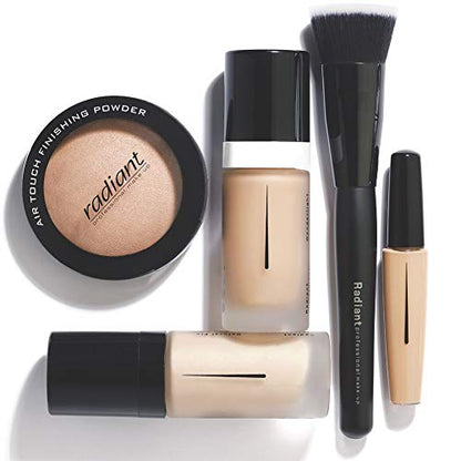 Radiant Professional Wonderlight Serum Liquid Foundation for Makeup Kit - Alternative to Bronzer Powder - Color Corrector & Under Eye Concealer - Matte Eyeshadow Base - 1.01 oz - Cream Beige (02)