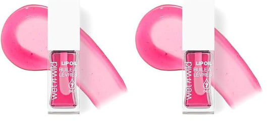 wet n wild Lip Oil - Lightweight, Non-Sticky, Hydrating & Nourishing Formula with Marula & Jojoba Oils, Vegan & Cruelty-Free - Sweet Cherries (Pack of 2)
