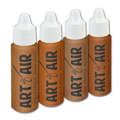 4pc TAN Complexion Professional Airbrush Cosmetic Makeup Set 1/2 oz bottles
