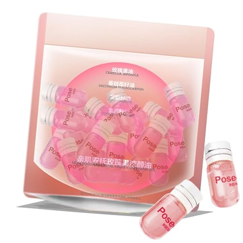 Cleansing Oil Makeup Remover - Natural Deep Cleanser for Face, Travel Size Mini Bottles, Portable Skincare for Gentle Facial Oil for All Skin Types (Rose,20)