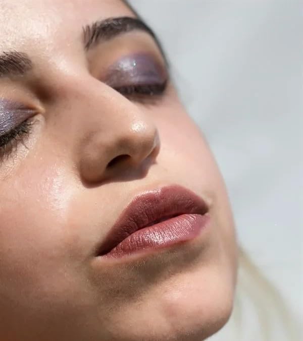 2-in-1 Cream Cheek Blush + Lip Color | Natural Mineral pigment | Soft Lips with natural oils and Vitamin E | 100% Plant ingredients, Vegan (Purple-burgundy/Shimmery-Amethyst, 0.25fl oz)