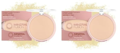 Mineral Fusion Pressed Powder Foundation, Neutral 1-0.32oz ea (Pack of 2)